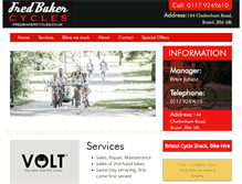 Tablet Screenshot of fredbakercycles.co.uk